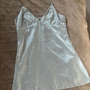 Forever 21 Satin Chemise in Soft Blue